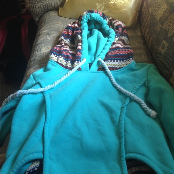Cyan Winter/Fall Hoodie - Picture 2 of 5